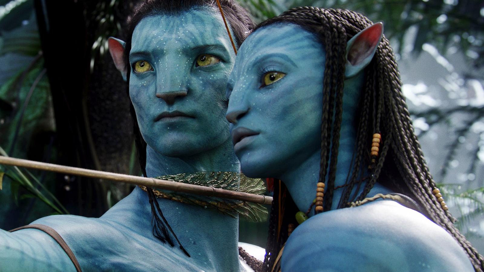 PHOTO: Jake Sully, voiced by Sam Worthington, and Neytiri, voiced by Zoe Saldana, appear in Twentieth Century Fox's "AVATAR."