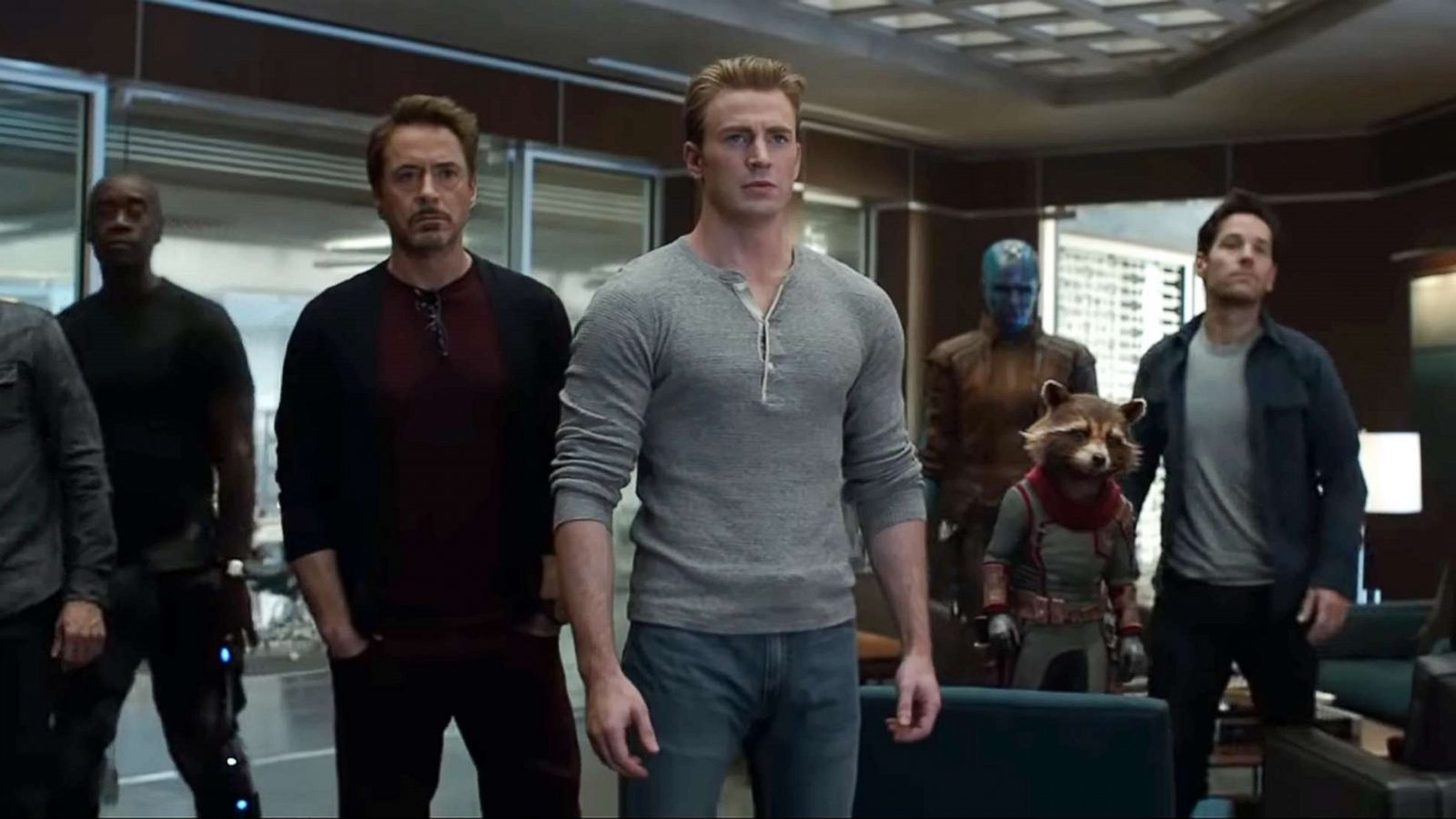 PHOTO: This image grab made from video shows the cast of "Avengers: Endgame."