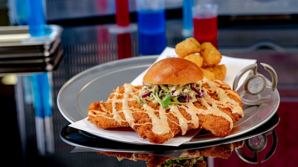 PHOTO: The "Not So Little Chicken Sandwich" available in the Pym Test Kitchen when Avengers Campus opens at Disney California Adventure Park in summer 2020.