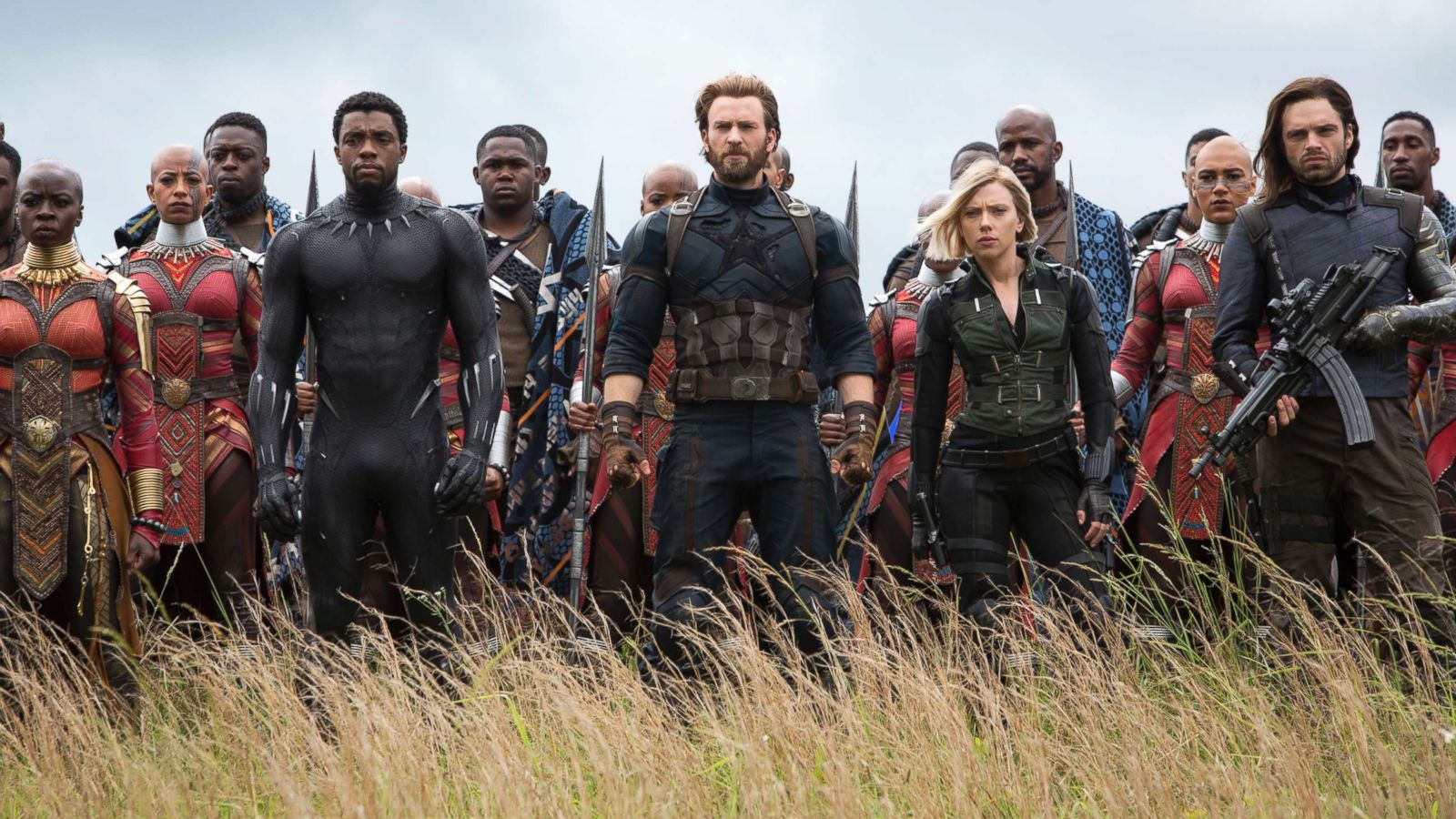 PHOTO: Chadwick Boseman, Chris Evans and Scarlett Johansson star in, "Avengers: Infinity War."