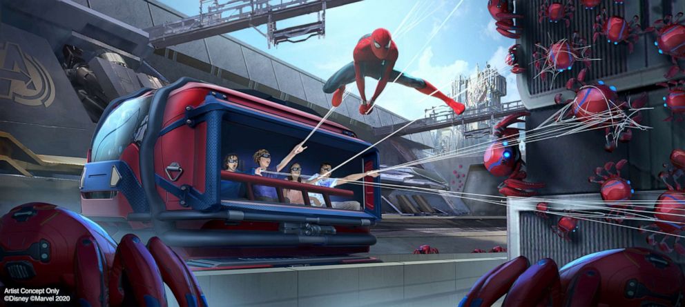 PHOTO: A Spider-Man Adventure lets recruits to put their web-slinging skills to the test as they team up with Spider-Man to capture his out-of-control Spider-Bots before they wreak havoc on the Campus.