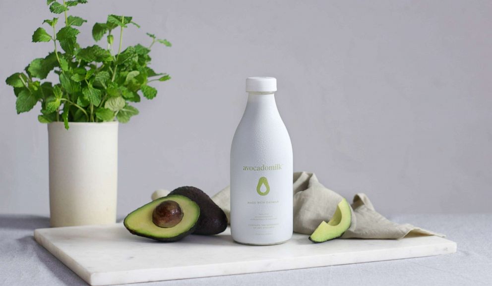 PHOTO: A recycled plastic bottle of avocadomilk.