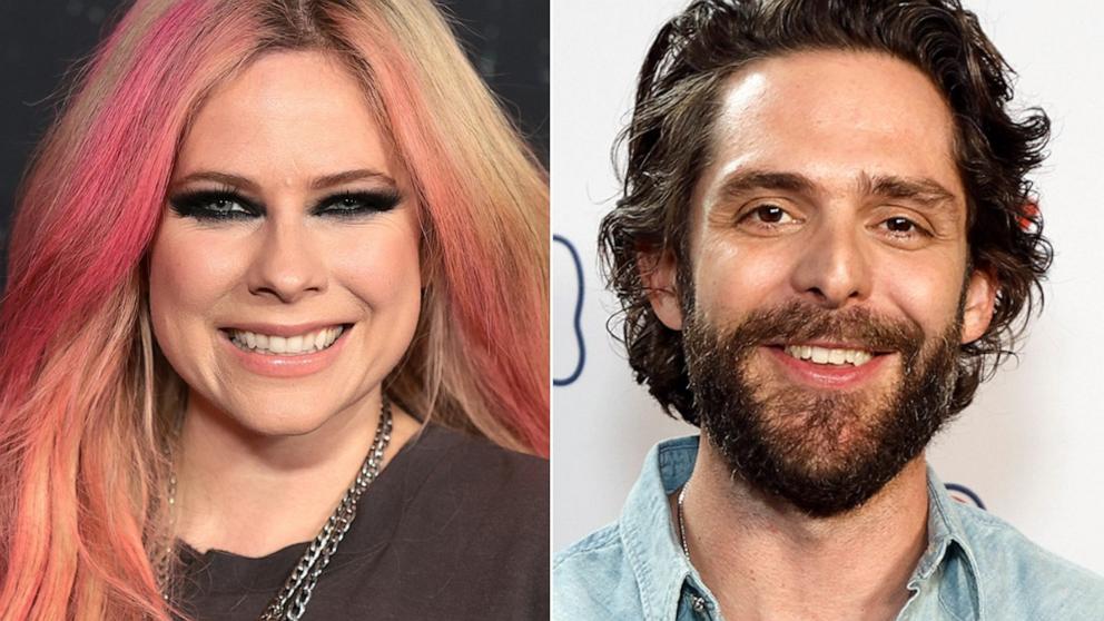 PHOTO: Avril Lavigne attends the "Deadpool & Wolverine" New York Premiere, July 22, 2024, in New York. Thomas Rhett attends the 2025 iHeartCountry Festival presented by Capital One at Moody Center, May 3, 2025, in Austin, Texas. 