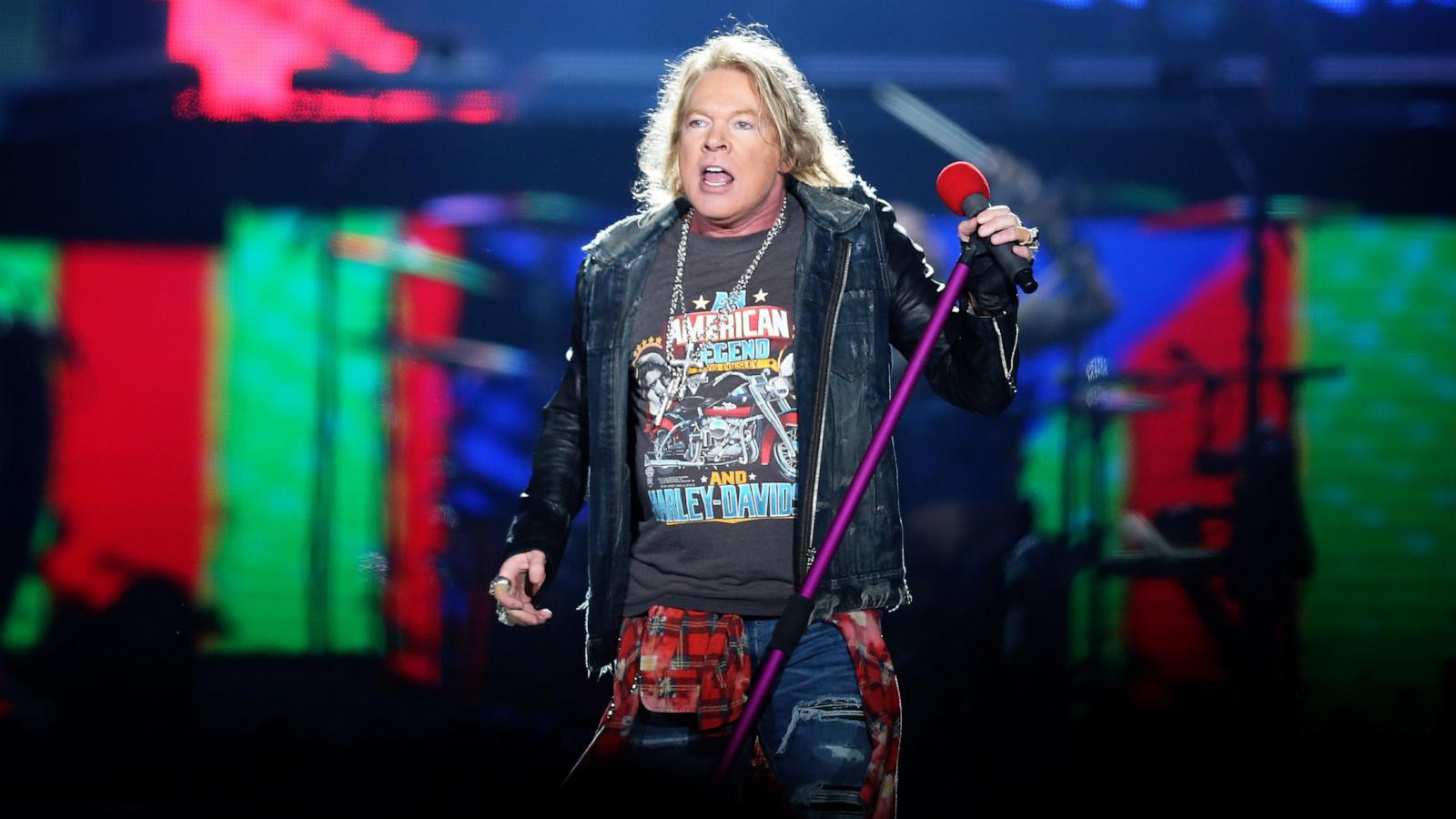 PHOTO: Singer Axl Rose performs on stage during the Guns n' Roses 'Not In This Lifetime' tour at the MCG on Feb. 14, 2017 in Melbourne, Australia.