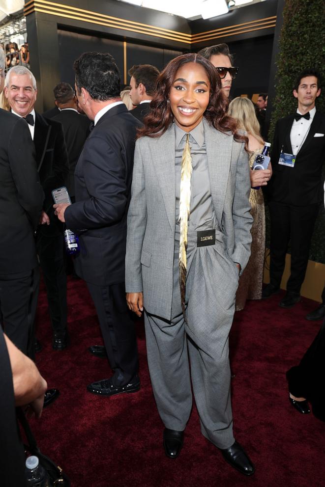 PHOTO: Ayo Edebiri attends the 82nd Annual Golden Globe Awards at Beverly Hilton on Jan. 05, 2025 in Beverly Hills, Calif.