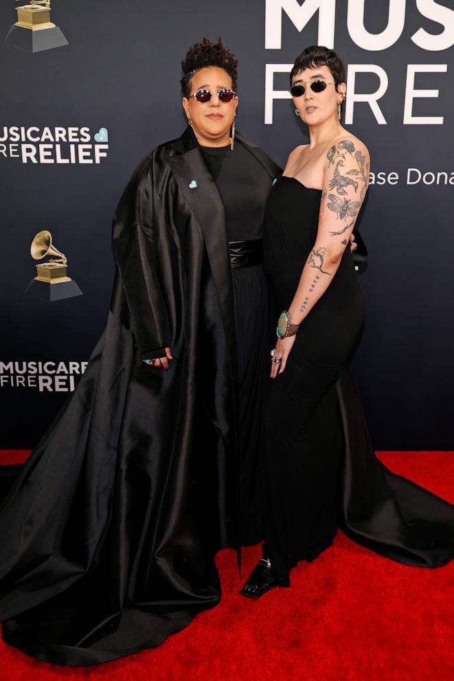 PHOTO: Brittany Howard (L) and Anna-Maria Babcock attend the 67th GRAMMY Awards on Feb. 02, 2025 in Los Angeles. 