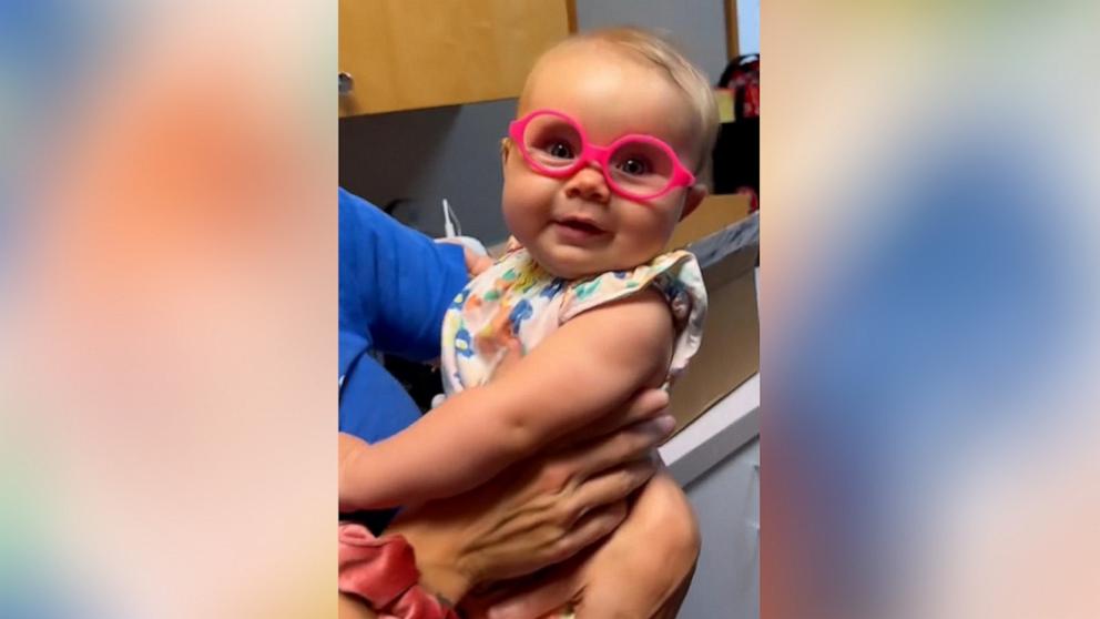 PHOTO: Dana Dettmer shared a video of her daughter Pita’s reaction after receiving her first pair of glasses when she was 7 months old.