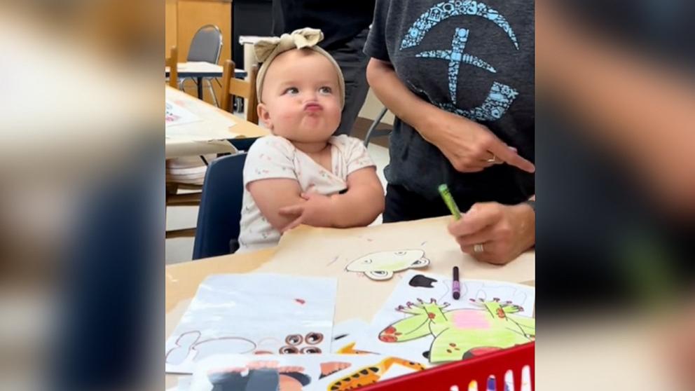 PHOTO: Erin Shumate‘s daughter Salem had a sassy reaction when asked to participate in a coloring activity.