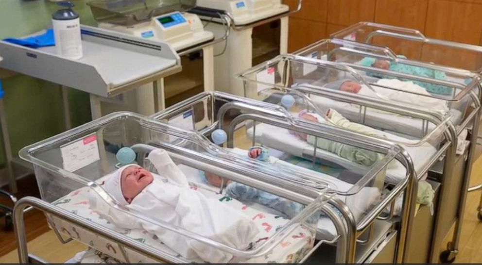 PHOTO: In this screen grab taken from a video, newborns born during the "baby boom" at Andrews Women's Hospital at Baylor Scott & White All Saints Medical Center are shown.