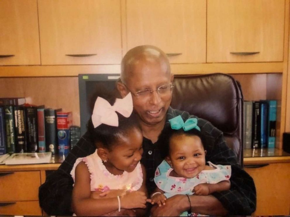 PHOTO: Kelsey Cadien is seen in an undated photo with ehr sister, Cambel Cadien, 13 and Dr. Aiyanadar Bharathi, who was one of the doctors who saved her life. 