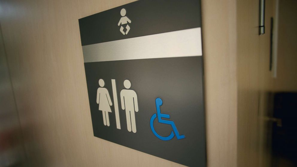 PHOTO: An undated stock photo of a public restroom sign. 