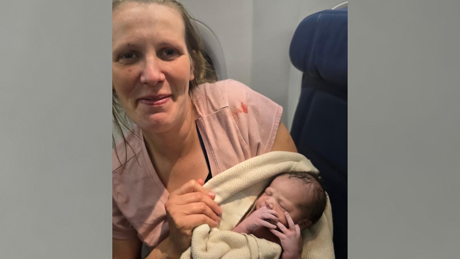 PHOTO: Sheryl Collis shared a photo of her granddaughter, who was born on April 24, 2026, during a Delta flight from Atlanta to Portland, Oregon.