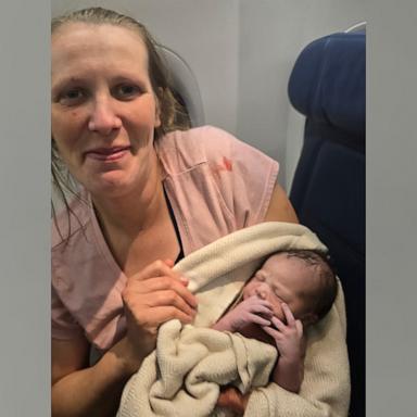 PHOTO: Sheryl Collis shared a photo of her granddaughter, who was born on April 24, 2026, during a Delta flight from Atlanta to Portland, Oregon.