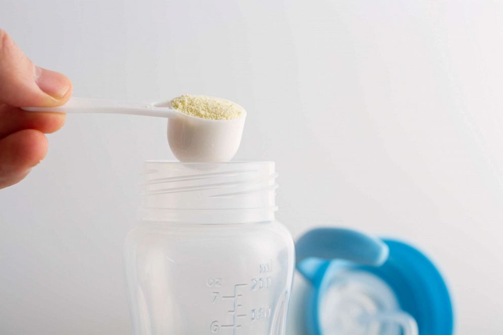 PHOTO: Powered baby milk forumla is mixed in a bottle in an undated stock image.