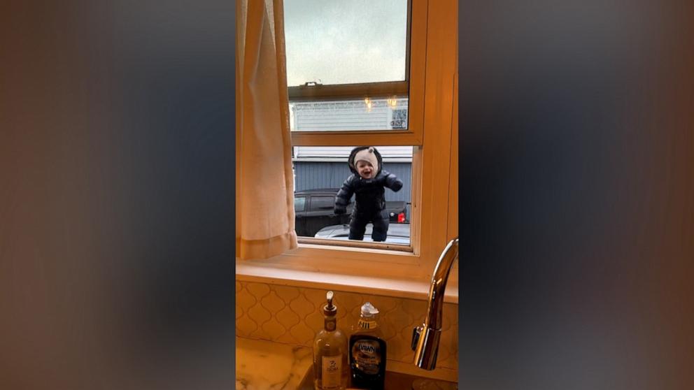 PHOTO: Roslyn Witter shared an adorable video of her husband playfully tossing their son, who giggled as he saw her through a window.