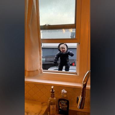 PHOTO: Roslyn Witter shared an adorable video of her husband playfully tossing their son, who giggled as he saw her through a window.