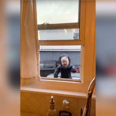 PHOTO: Roslyn Witter shared an adorable video of her husband playfully tossing their son, who giggled as he saw her through a window.