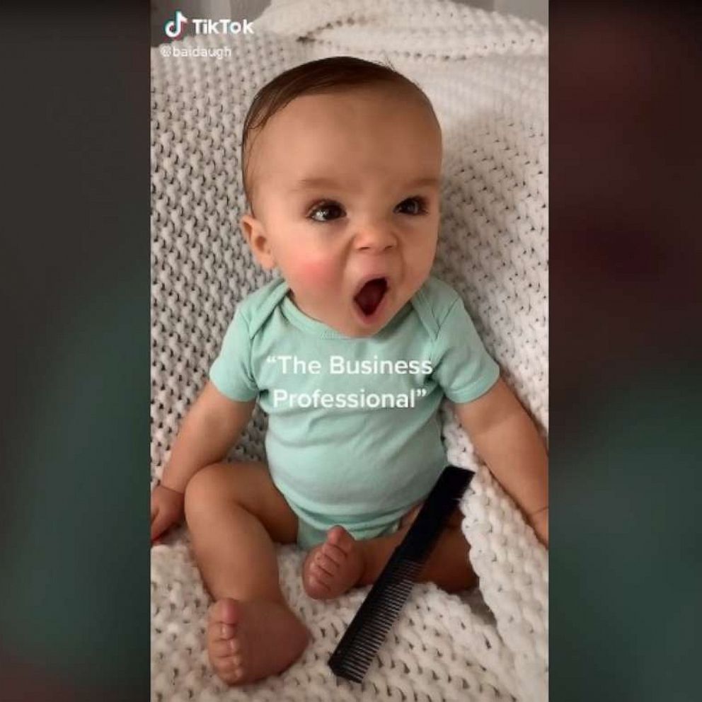 VIDEO: Baby 'does his hair' on TikTok and gets love from millions