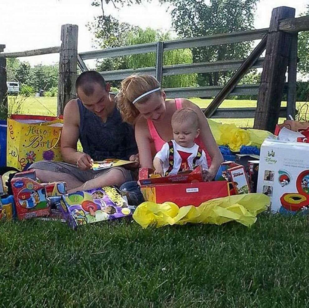 PHOTO: Missouri mom Destiny Klimaszewski is seen with her late son, Parker Mantia, and husband, Corey Mantia. Parker Mantia, 1, and his father, Corey died after a drunk driver hit the family's vehicle on Sept. 20, 2014.