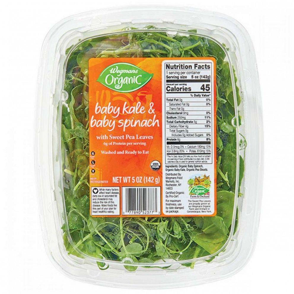 PHOTO: Wegmans Food Markets, Inc. announces voluntary recall of products containing sweet pea leaves.