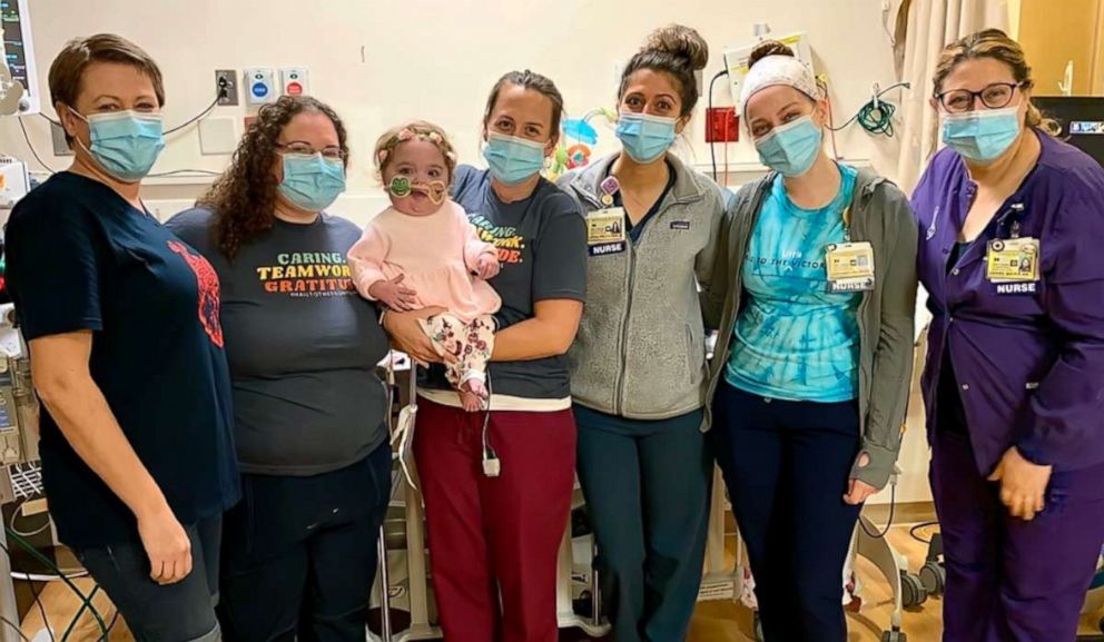 PHOTO: Valentina Garnetti was in a Michigan hospital for nearly 700 days. During her stay, she became close with her six primary nurses -- Erin, Wendy, Denise, Amanda, Stephanie and Liana.