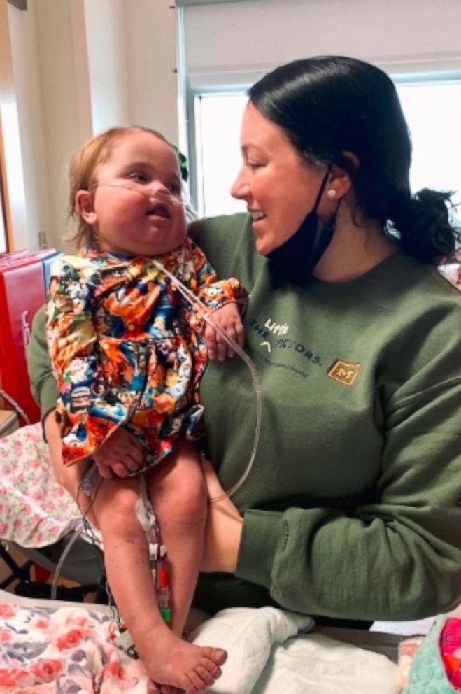 PHOTO: Valentina Garnetti was diagnosed in utero with hypoplastic left heart syndrome. The 1-year-old remained in University of Michigan's CS Mott Children's Hospital, since the day she was born. Here she is pictured with her mother, Francesca Garnetti.