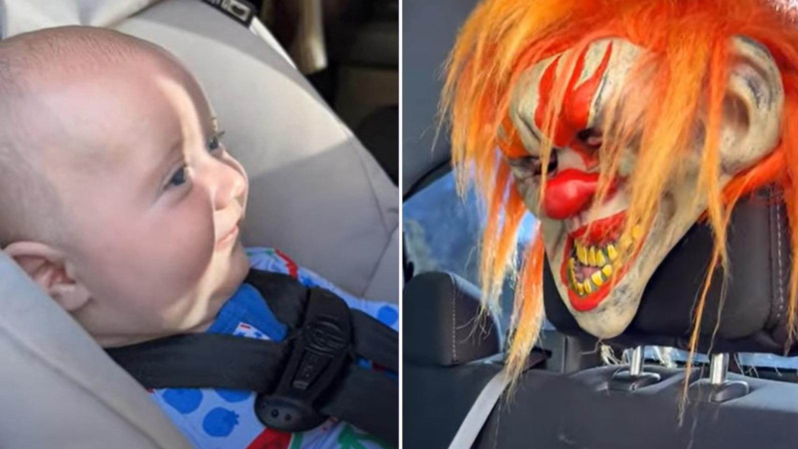 PHOTO: Tiffany Roxby shared a video of her son Hudson laughing at the sight of a scary-looking Halloween mask.