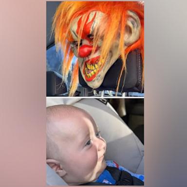 PHOTO: Tiffany Roxby shared a video of her son Hudson laughing at the sight of a scary-looking Halloween mask.