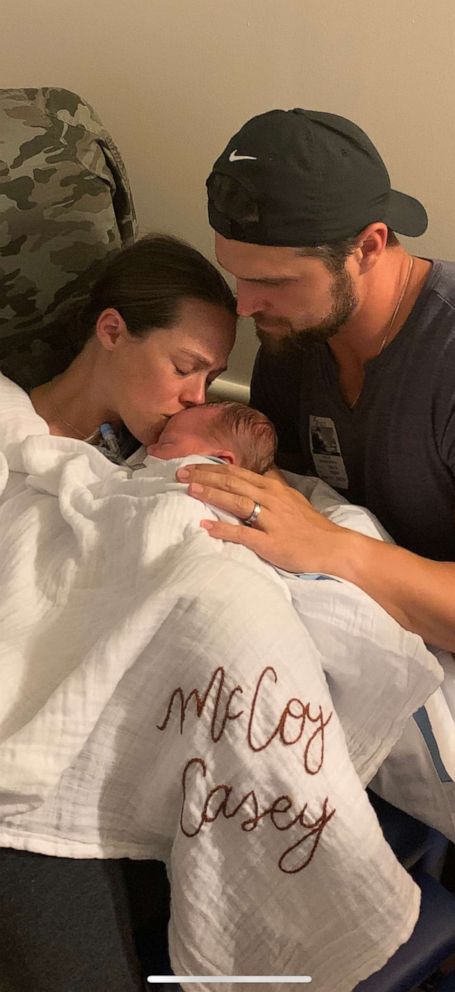 PHOTO: "We had a strong son and he fought every second of his life," said Kyle Bosworth (with Kara and McCoy). "Now we've got to figure out how to make his life meaningful."