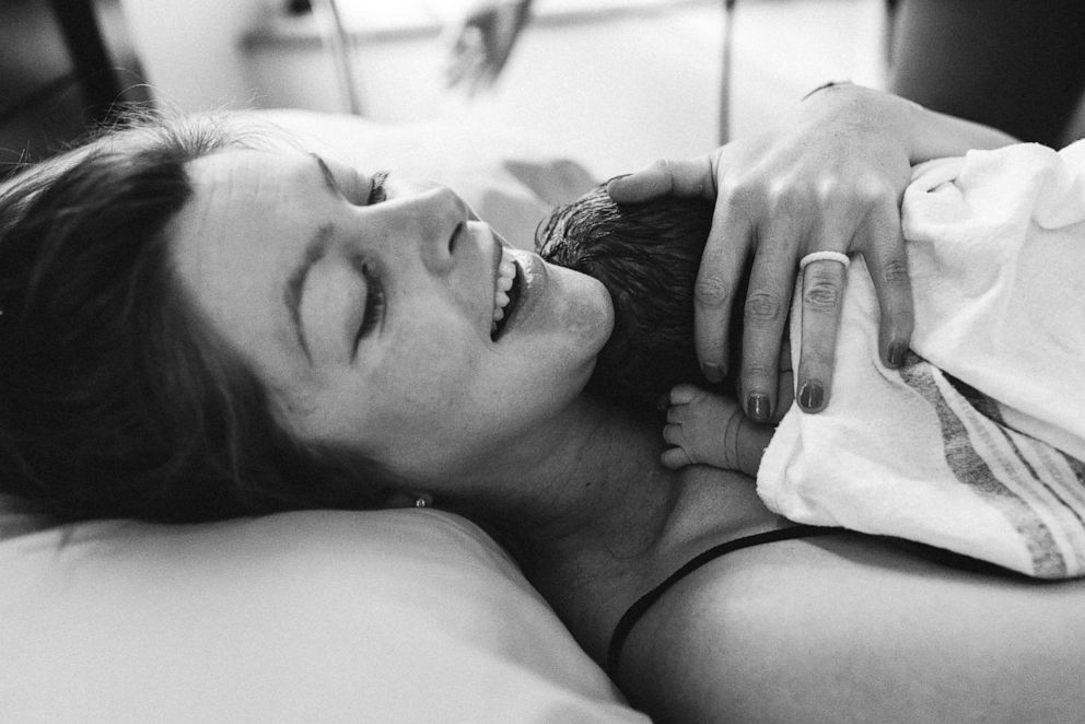 PHOTO: Nancy Ray, a mom of three, welcomed a son via midwife at a birth center in North Carolina on Dec. 13, 2018.