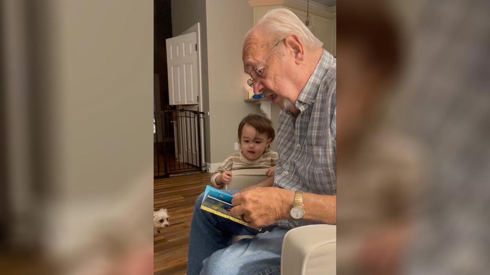 PHOTO: Cristalena Potvin shared a video clip of her father reading a "Baby Shark" book to his great-granddaughter.