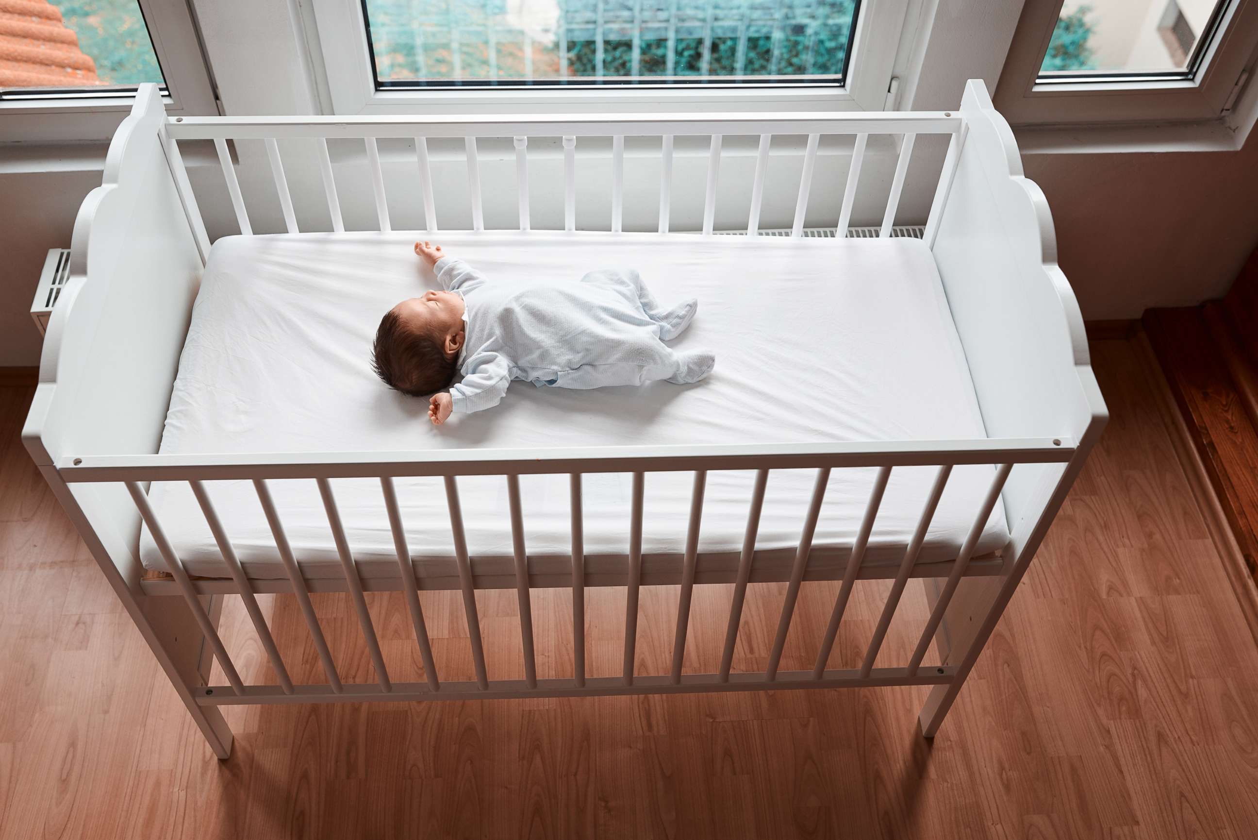 PHOTO: In this undated file photo, a baby girl sleeps in her crib.
