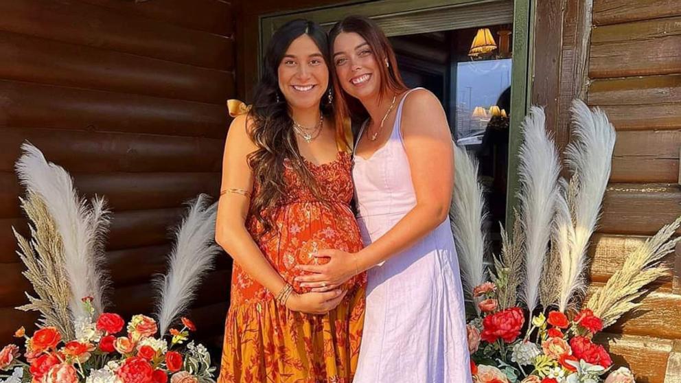 PHOTO: Felicia Fisher and Tayler Livengood at Fisher’s baby shower in July 2024.