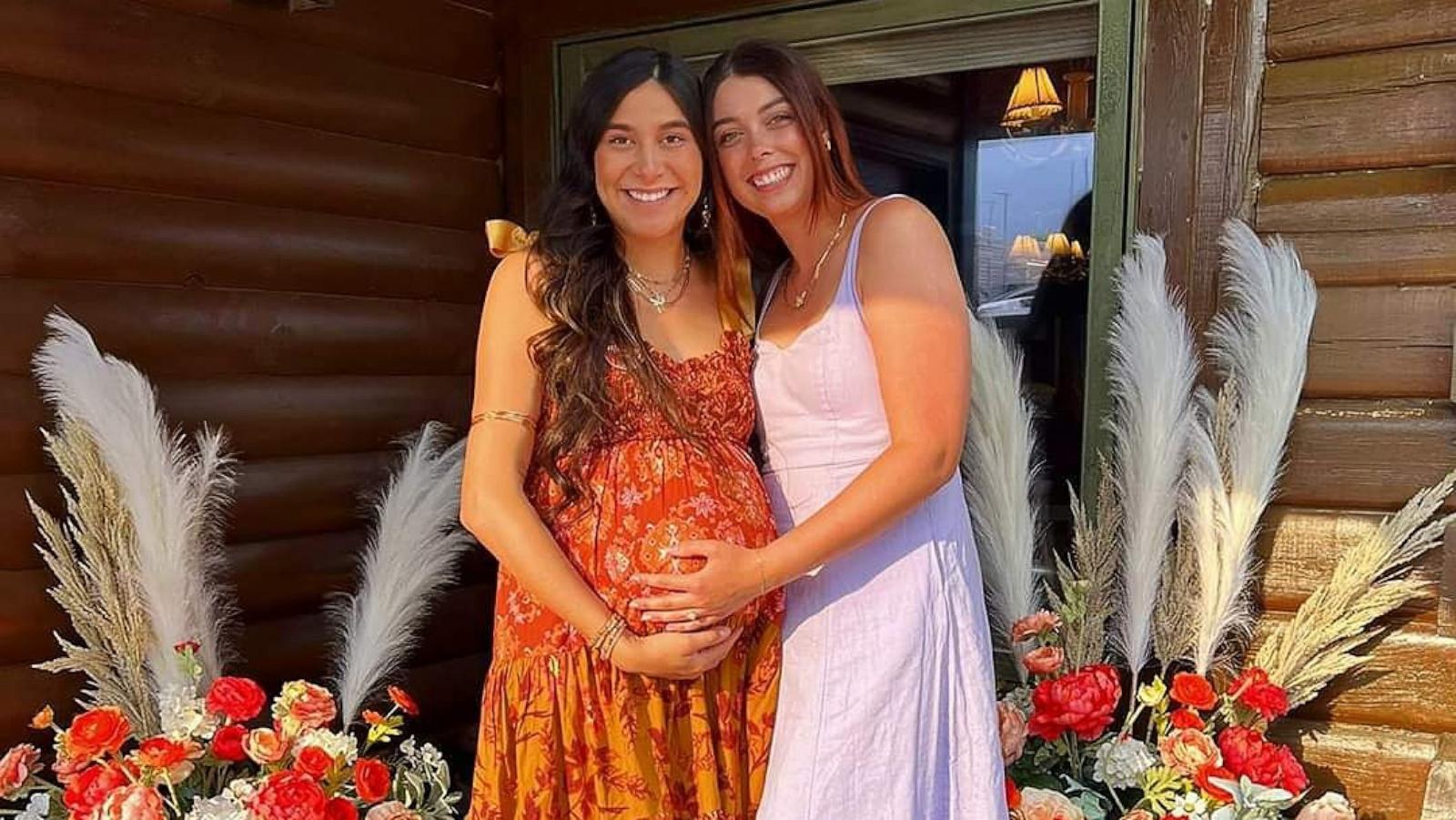 PHOTO: Felicia Fisher and Tayler Livengood at Fisher’s baby shower in July 2024.