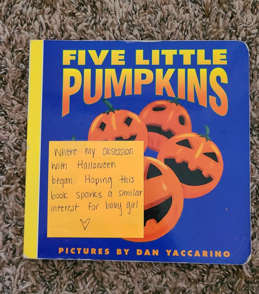 PHOTO: One of the cherished mementos Tayler Livengood gifted to Felicia Fisher for her baby girl was her favorite book, "Five Little Pumpkins."