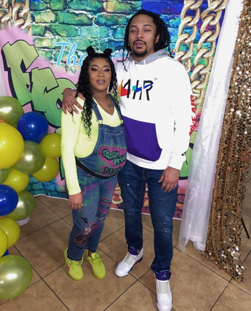 PHOTO: Chaunae Berry pictured with her baby's father, Darnell Moore at their baby shower.