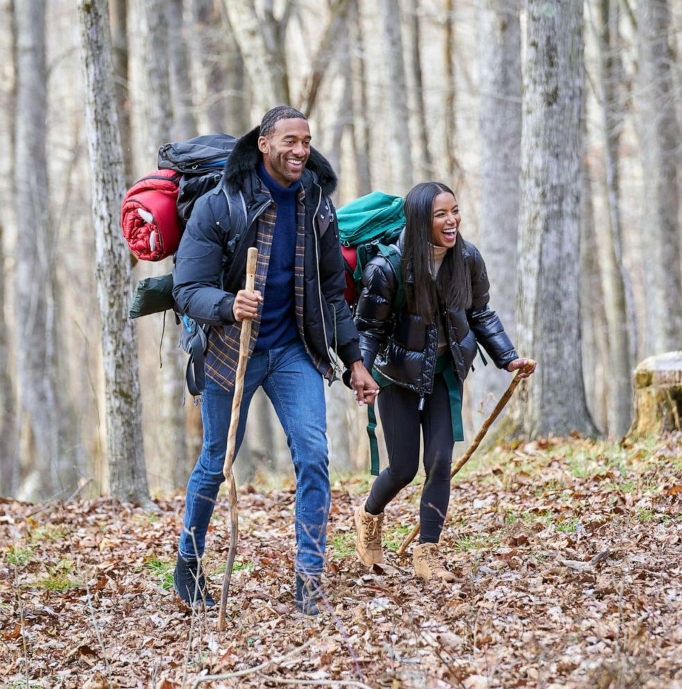 PHOTO: Matt James and Bri appear on a scene of "The Bachelor."