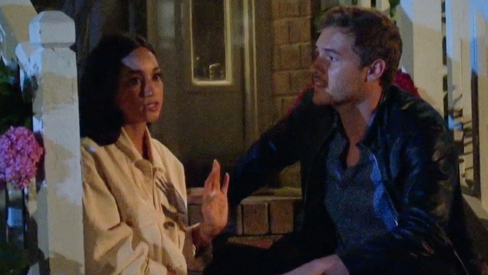 PHOTO: Victoria F and Peter have a tense conversation on "The Bachelor."