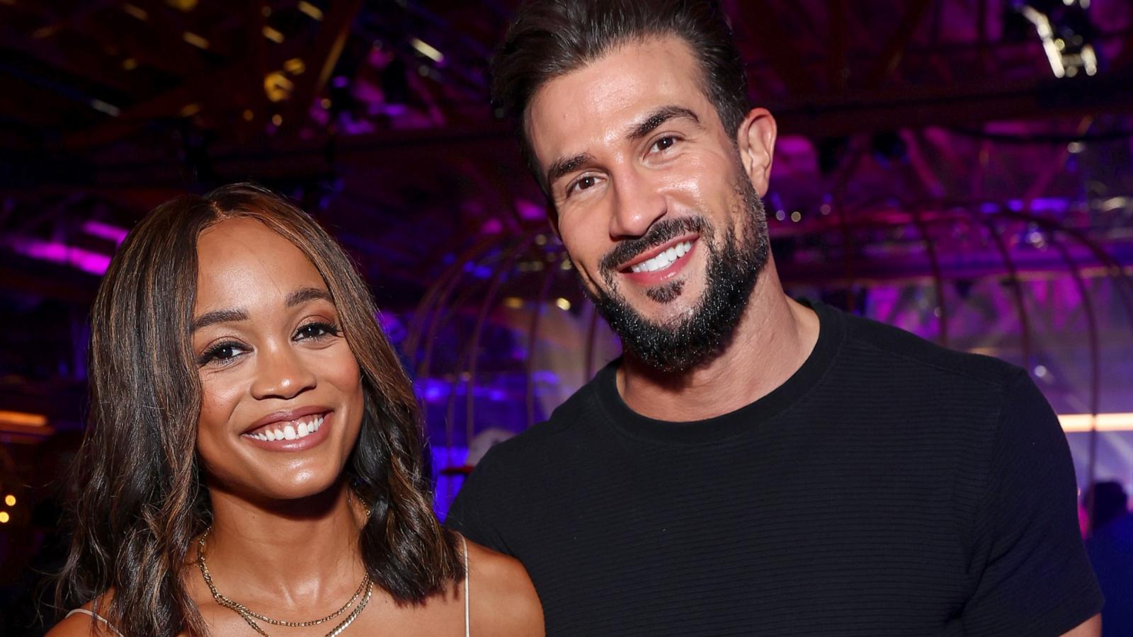 PHOTO: (L-R) Rachel Lindsay and Bryan Abasolo attend the MLBPA x Fanatics "Players Party" at City Market Social House on July 18, 2022 in Los Angeles.