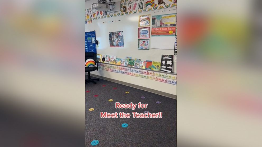 PHOTO: An elementary school teacher in Florida shared videos on TikTok showing her classroom before and after she prepared it for students.
