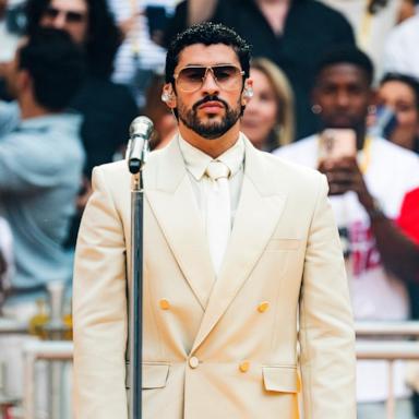 PHOTO: Bad Bunny performs on stage during his "DeBI TiRAR MaS FOToS" Tour at Metropolitano Stadium on May 30, 2026 in Madrid, Spain.