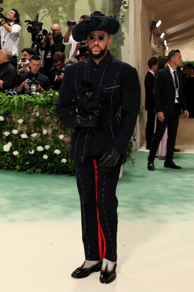 PHOTO: Bad Bunny attends The 2024 Met Gala Celebrating "Sleeping Beauties: Reawakening Fashion" at The Metropolitan Museum of Art on May 06, 2024 in New York City.