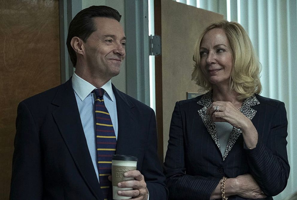 PHOTO: Hugh Jackman and Allison Janney in a scene from "Bad Education."