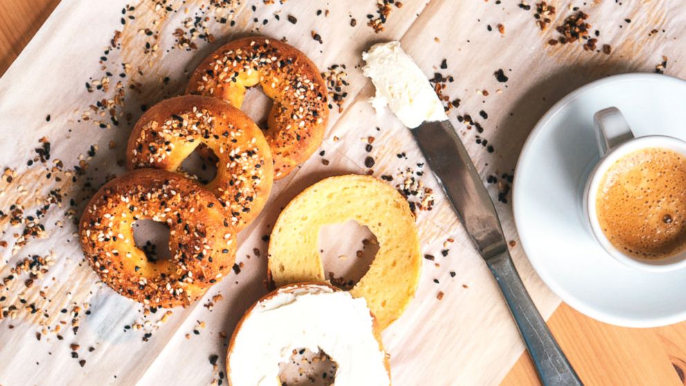 PHOTO: Keto fathead everything bagels by Ketoconnect.com are pictured.