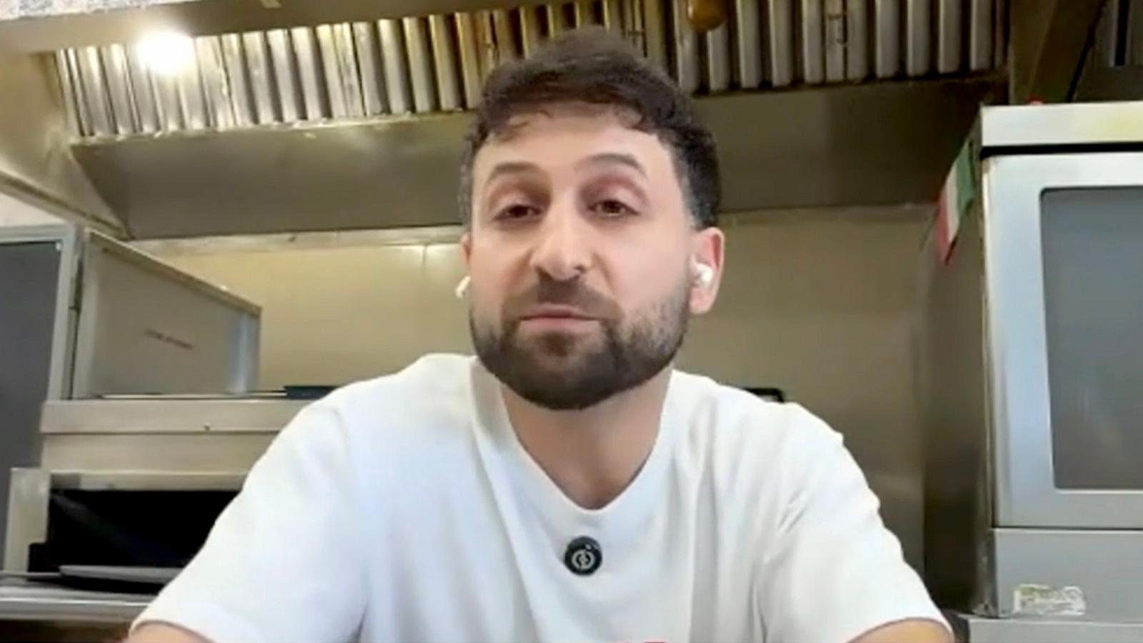 PHOTO: Nechirvan Zebari's children help him narrate social media videos that promote their family bakery, Alida’s Bakery in Everett, Washington.