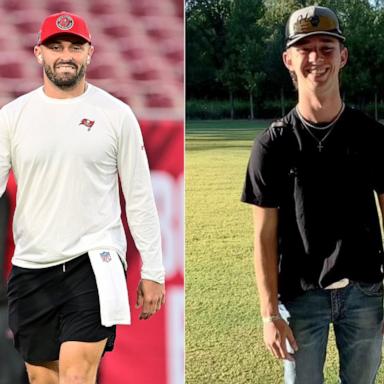 PHOTO: Tampa Bay Buccaneers star Baker Mayfield donated $10,000 to the family of Connor Barba, who was killed in a Nov. 2, car crash on his way to watch Mayfield play.