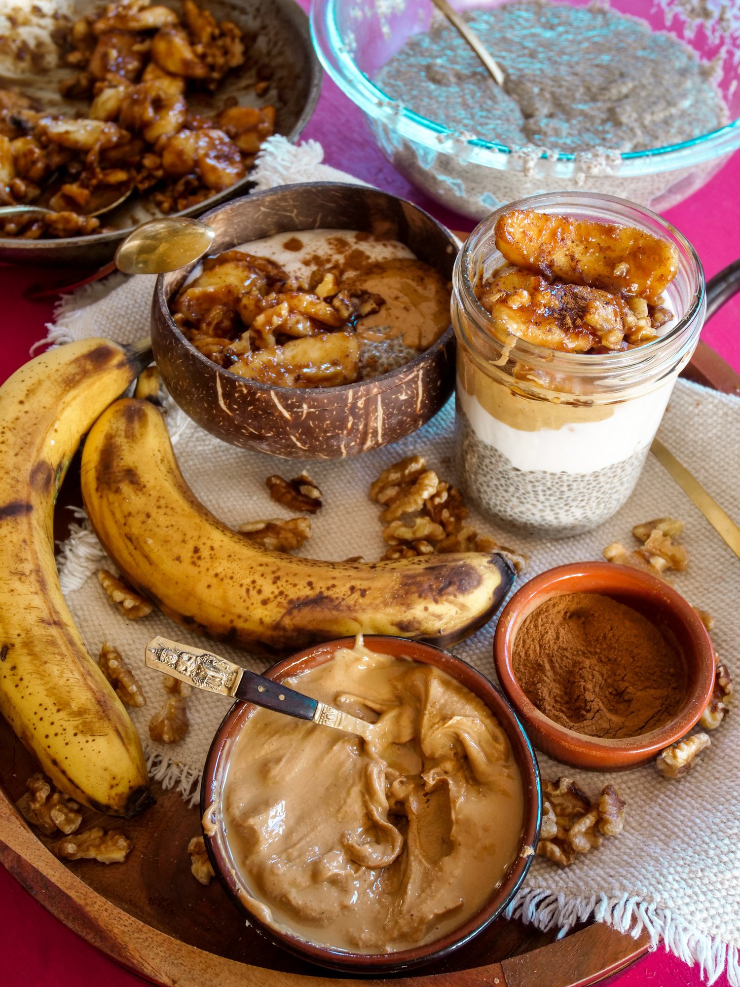 PHOTO: Bananas foster-inspired vegan and gluten-free chia pudding.