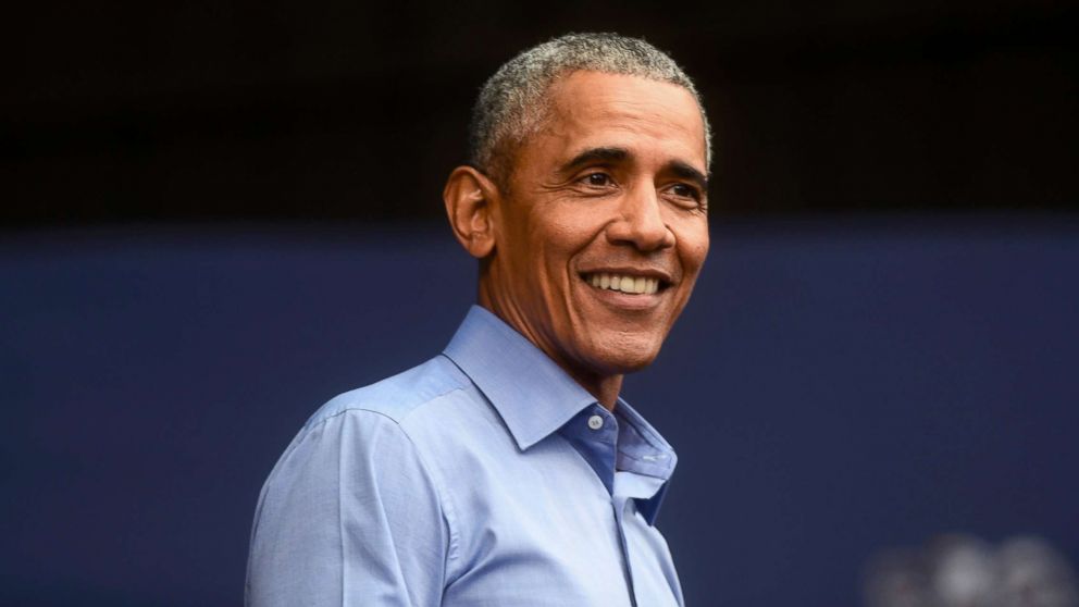 PHOTO: Former President Barack Obama speaks during a campaign rally for Senator Bob Casey and Pennsylvania Governor Tom Wolf, Sept. 21, 2018 in Philadelphia.