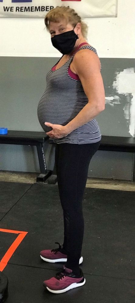 PHOTO: Barbara Higgins, 57, did CrossFit and other workouts throughout her pregnancy.