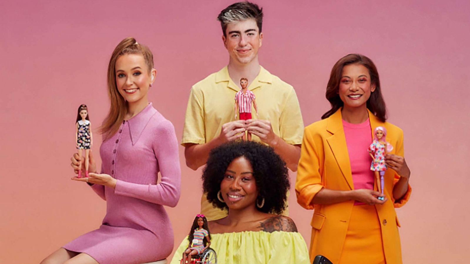 PHOTO: A new inclusive line of Barbie dolls has been made available in the UK this week. Mattel’s new Fashionista line includes a new Barbie with hearing aids, one with a prosthetic leg, one in a wheelchair, and a Ken doll with vitiligo.